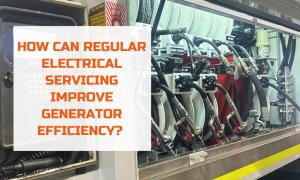 How can regular electrical servicing improve generator efficiency